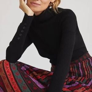 Maeve Anthropologie Ribbed Turtleneck Sweater